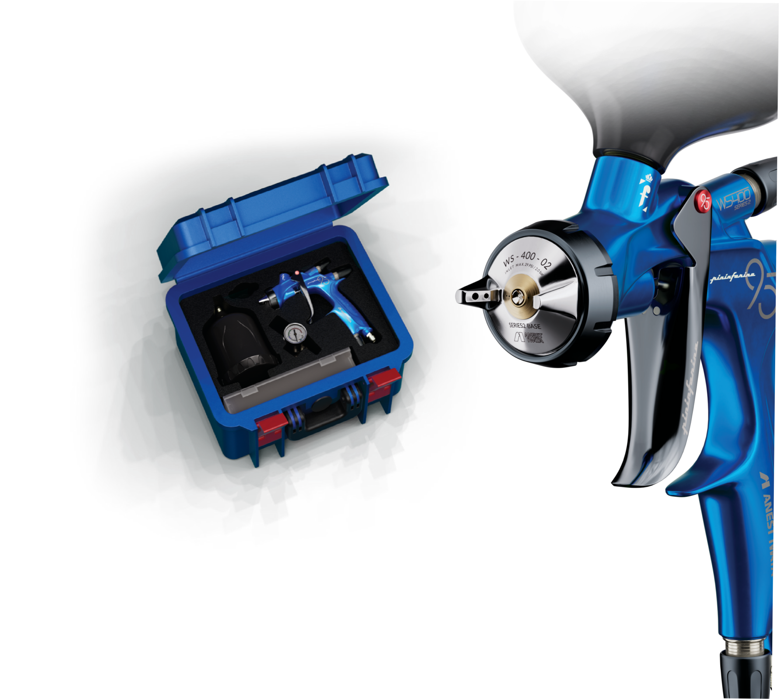 IWATA PISTOLA SR2 WS400 1.3 HD PININFARINA95+HVC+CAIXA PLAST